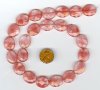 1 Flat Faceted 18x15mm Cherry Quartz Oval